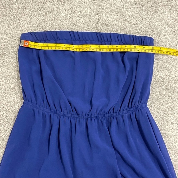 One Clothing Blue Strapless Flowy Maxi Dress Size Large‎ Pre-owned - Picture 5 of 8